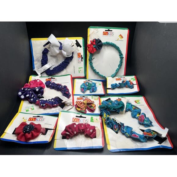 RARE McKids Ronald McDonald Headbands Hair Clips Ponytail Holder 80s Retro - Picture 1 of 6